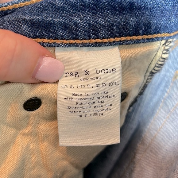 rag & bone Women's Boyfriend Jeans - Blue - Picture 10 of 12